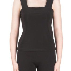 Joseph Ribkoff Square Neck Black Tank Top